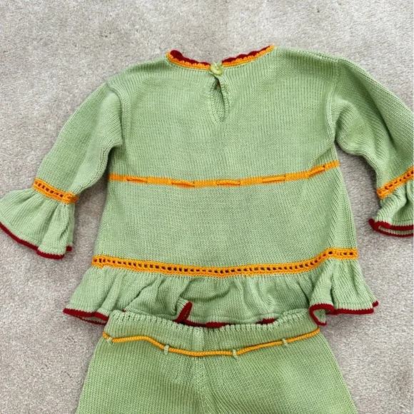 Zackali 4 Kids Green Knit girls knit set, size 2 - Picture 5 of 8